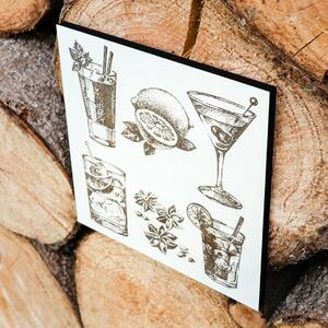 DUBLEZ | Tablou ieftin din lemn pentru bucătărie - Băuturi