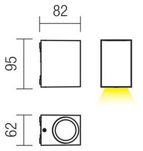 Aplică LED de exterior Redo 9907 BEAM LED/5W/230V IP54