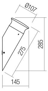 Aplică LED de exterior Redo 90073 ALGON LED/9W/230V IP65 negru