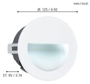 Corp de iluminat LED de exterior încastrat ARACENA LED/2,5W/230V IP65 alb Eglo 99577