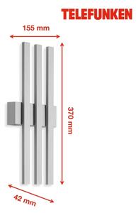 Aplică LED de exterior Telefunken 313304TF 3xLED/4W/230V IP44