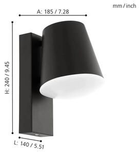 Aplică LED de exterior Eglo 33559 CALDIERO-C LED/9W/230V IP44