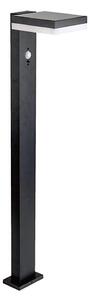 Lampă LED solară cu senzor LED/2W/3,7V IP54 3000K negru dreptunghiular