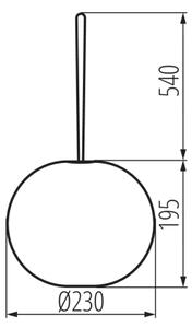 Pendul LED reîncărcabil de exterior Kanlux 38032 STONO LED/1W/3000 mAh IP54