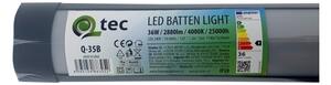 Corp de iluminat LED pentru corpuri de bucătărie QTEC LED/36W/230V 120 cm negru
