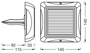 Ledvance - Lampă solară LED ENDURA STYLE SOLAR LED/1,2W/3,7V IP65