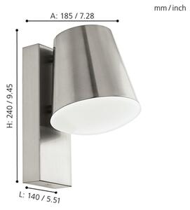 Aplică LED dimabilă Eglo 33562 CALDIERO-C 1xE27/9W/230V IP44