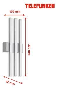 Aplică LED de exterior Telefunken 313104TF 3xLED/4W/230V IP44