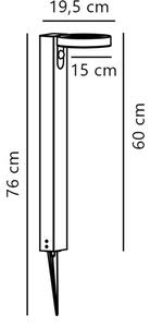 Nordlux - Lampă solară LED cu senzor RICA LED/5W/3,7V IP44