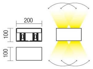 Aplică LED de exterior Redo 90303 VARY 4xLED/5W/230V 4000K IP54 antracit
