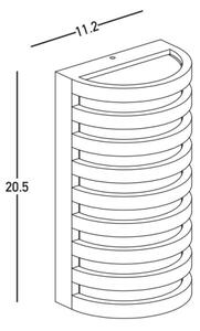 Aplică LED de exterior Zambelis E341 LED/10W/230V 3000K IP65 maro