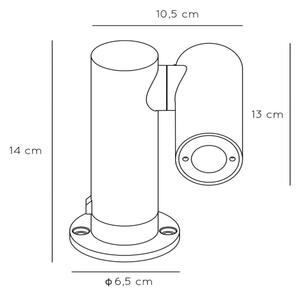 Lampă LED de exterior Lucide 27893/05/29 TATUM LED/5W/230V IP65 14 cm antracit