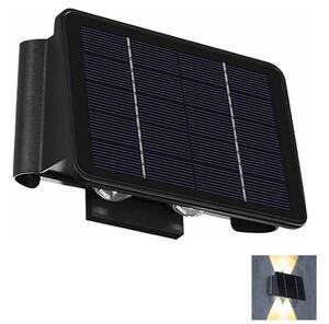 Aplică LED solară 4xLED/1,5W/3,7V 1500 mAh IP54 negru