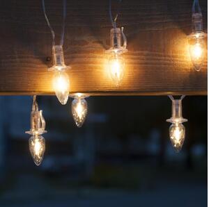 Extensie șir luminos LED pentru exterior CONE FILAMENT, 20 x E10, 14 m, becuri transparente / alb cald, IP44
