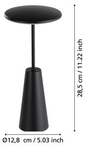 Lampă LED dimabilă de exterior Eglo 900925 PICCOLA 2,8W/5V 5200mAh IP54 negru