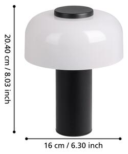 Lampă LED dimabilă de exterior Eglo 900984 PONENTE 2,25W/5V 5200mAh IP44 negru/alb