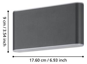 Aplică LED de exterior Eglo 901026 GRUTTI 2xLED/5,8W/230V IP65