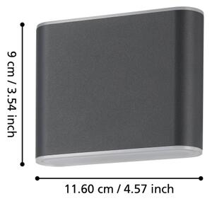 Aplică LED de exterior Eglo 901025 GRUTTI 2xLED/2,9W/230V IP65