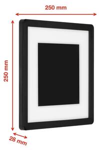 Telefunken 315905TF - Aplica LED de exterior pentru perete, 15W, 230V, IP44, 4000K, negru