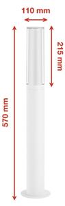 Lampă LED de exterior Briloner 311406TF LED/8W/230V IP44 4000K 57 cm alb