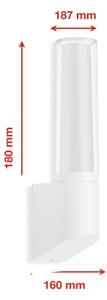 Telefunken 311306TF - Aplică LED de exterior pentru montaj pe perete, 8W, 230V, 4000K, IP44, alb