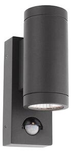 Redo 9453-LED VINCE Aplica de perete pentru exterior cu senzor, 2xLED/3W/230V, IP54, antracit