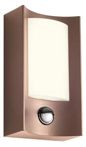 Aplică LED de exterior cu senzor Redo 90487 WARP LED/8W/230V IP44 maro