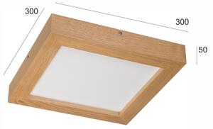 Plafonieră LED dimabilă Brilagi WOODY FRAME LED/24W/230V stejar 30x30 cm IP44 + telecomandă