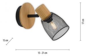 Spot de perete JUST LIGHT. 15191-79 TAMIS 1xE14/10W/230V pin