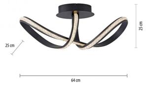 Lustră LED dimabilă aplicată JUST LIGHT. 8475-18 BRILLA LED/29W/230V negru