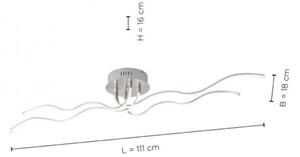 Lustră LED aplicată JUST LIGHT. 15126-55 WAVE LED/29,4W/230V crom