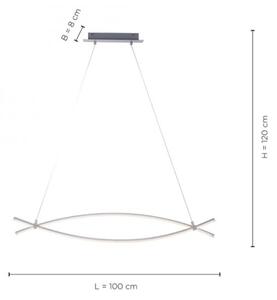 Lustră LED pe cablu JUST LIGHT. 15382-55 MAJA 2xLED/8,4W/230V crom