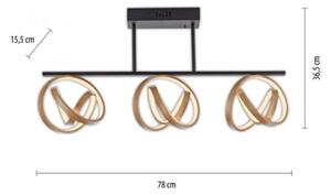 Lustră LED aplicată JUST LIGHT. 6245-18 LOOP 3xLED/11W/230V 2700-5000K + telecomandă
