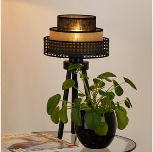 Brilagi - Lampă de masă DAKOTA LUNETA 1xE27/15W/230V negru/ratan