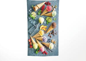 Prosop de plaja XXL cu uscare rapida GELATTO colorat 150 x 210 cm, 100% microfibra