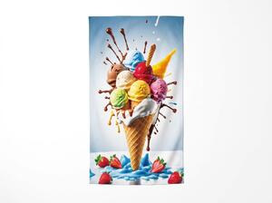 Prosop de plaja XXL cu uscare rapida DOLCINO colorat 150 x 210 cm, 100% microfibra