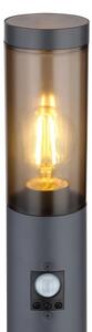 Lampă de exterior cu senzor Globo 3159SAS BOSTON 1xE27/15W/230V IP44 110 cm negru