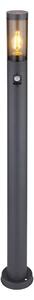 Lampă de exterior cu senzor Globo 3159SAS BOSTON 1xE27/15W/230V IP44 110 cm negru