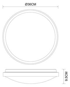 Plafonieră LED Globo 41764-18 BRUNO LED/18W/230V 3000/4000/6000K