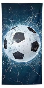 Prosop XXL de plaja cu uscare rapida GOALIX albastru-alb 150 x 210 cm, 100% microfibra