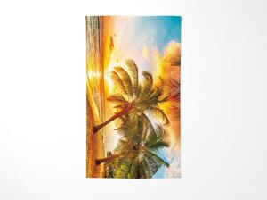 Prosop de plaja XXL cu uscare rapida SOLIVANA colorat 150 x 210 cm, 100% microfibra
