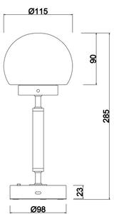 Lampă LED tactilă reîncărcabilă de masă Globo 21033A HAKU LED/2,5W/5V 2700/4000/6500K antracit
