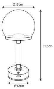 Lampă LED tactilă reîncărcabilă de masă Globo 21034S HAKU LED/2,5W/5V 2700/4000/6500K black