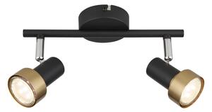Spot Globo 57917-2G MASON 2xGU10/25W/230V negru/auriu
