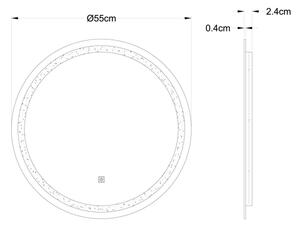 Oglindă LED dimabilă cu funcție de retroiluminare Globo 84033 RIVAS LED/10W/230V 4000K d. 55 cm