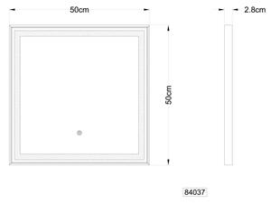 Oglindă LED dimabilă cu funcție de retroiluminare RIVAS LED/10W/230V 50x50 cm