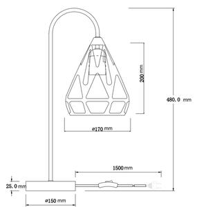 Lampă de masă Globo 15889T HASSAN 1xE27/40W/230V