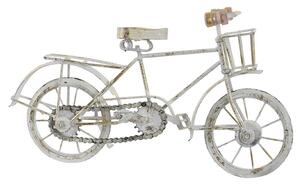 Decoratiune Vintage Bike din metal antichizat alb 35x11x20 cm