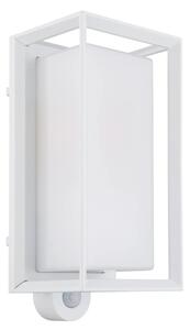Aplică de exterior cu senzor Globo 31982WS LOGANA 1xE27/60W/230V IP44 alb