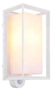 Aplică de exterior cu senzor Globo 31982WS LOGANA 1xE27/60W/230V IP44 alb